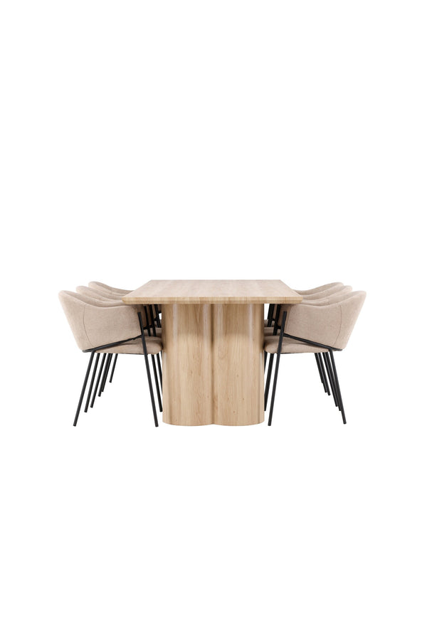 Olivia Matbord med Evelina Matstol-GR Dining Set-Venture Home-peaceofhome.se