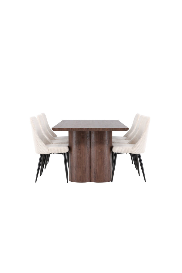 Olivia Matbord med Leone Matstol-GR Dining Set-Venture Home-peaceofhome.se