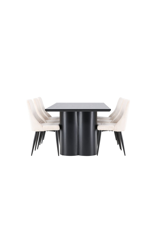 Olivia Matbord med Leone Matstol-GR Dining Set-Venture Home-peaceofhome.se