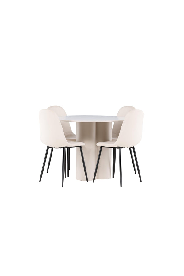 Olivia Matbord med Polar Matstol-GR Dining Set-Venture Home-peaceofhome.se