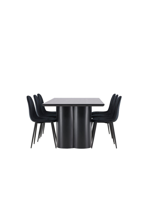 Olivia Matbord med Polar Matstol-GR Dining Set-Venture Home-peaceofhome.se