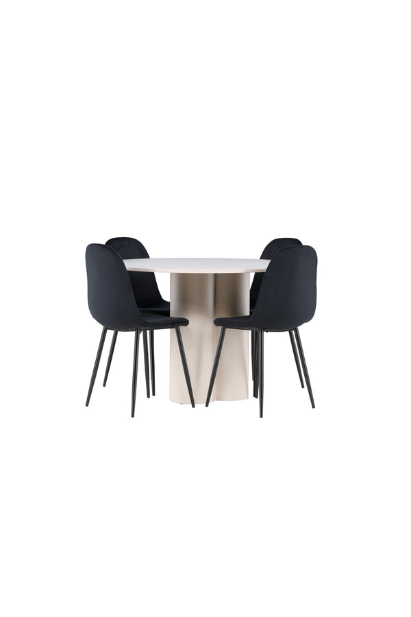 Olivia Matbord med Polar Matstol-GR Dining Set-Venture Home-peaceofhome.se