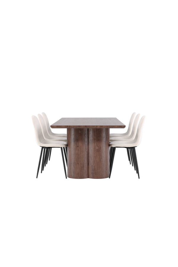 Olivia Matbord med Polar Matstol-GR Dining Set-Venture Home-peaceofhome.se