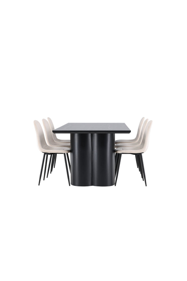 Olivia Matbord med Polar Matstol-GR Dining Set-Venture Home-peaceofhome.se