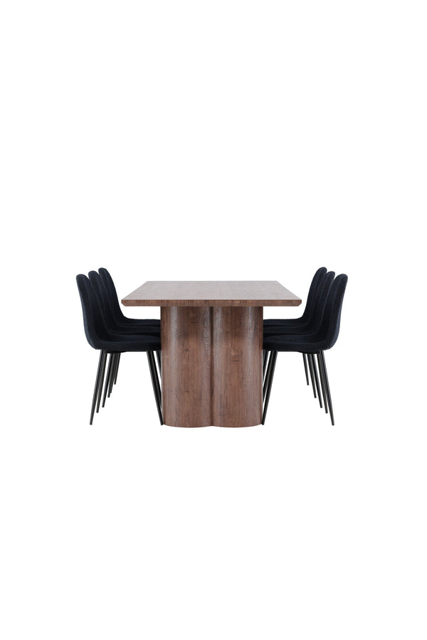 Olivia Matbord med Polar Matstol-GR Dining Set-Venture Home-peaceofhome.se