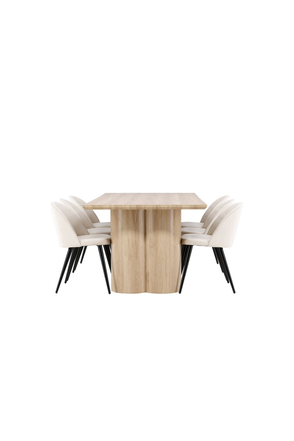 Olivia Matbord med Velvet Matstol-GR Dining Set-Venture Home-peaceofhome.se