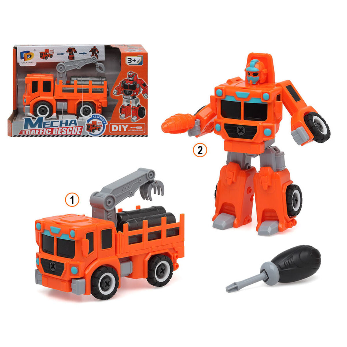 Omvandlingsbar superrobot Orange-Leksaker och spel, Dockor och actionfigurer-BigBuy Fun-peaceofhome.se