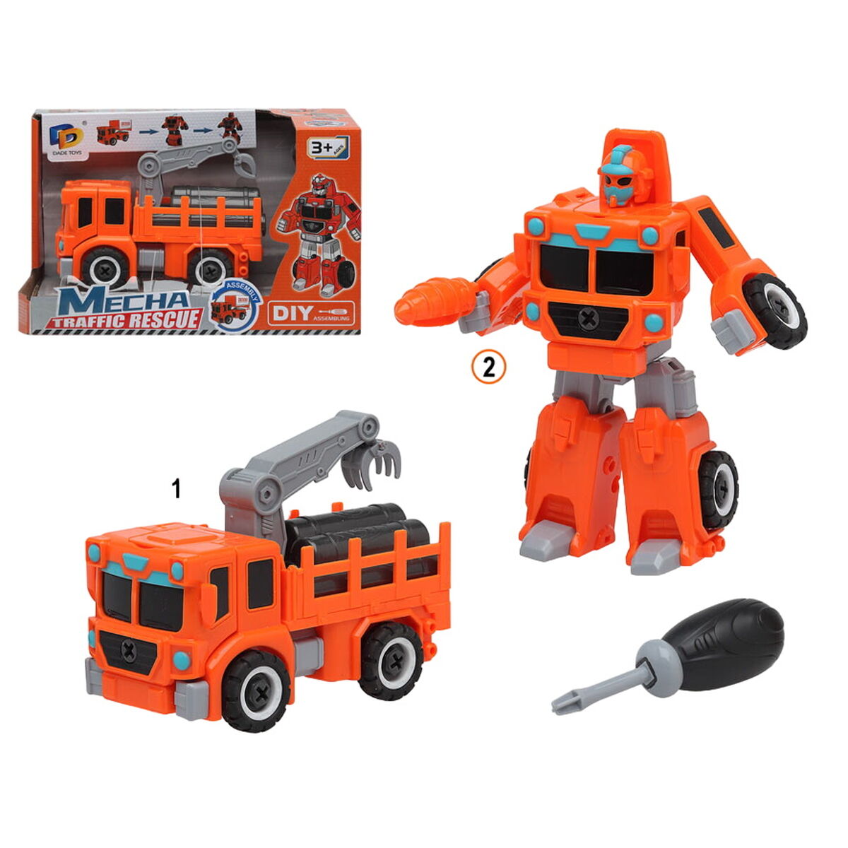 Omvandlingsbar superrobot Orange-Leksaker och spel, Dockor och actionfigurer-BigBuy Fun-peaceofhome.se