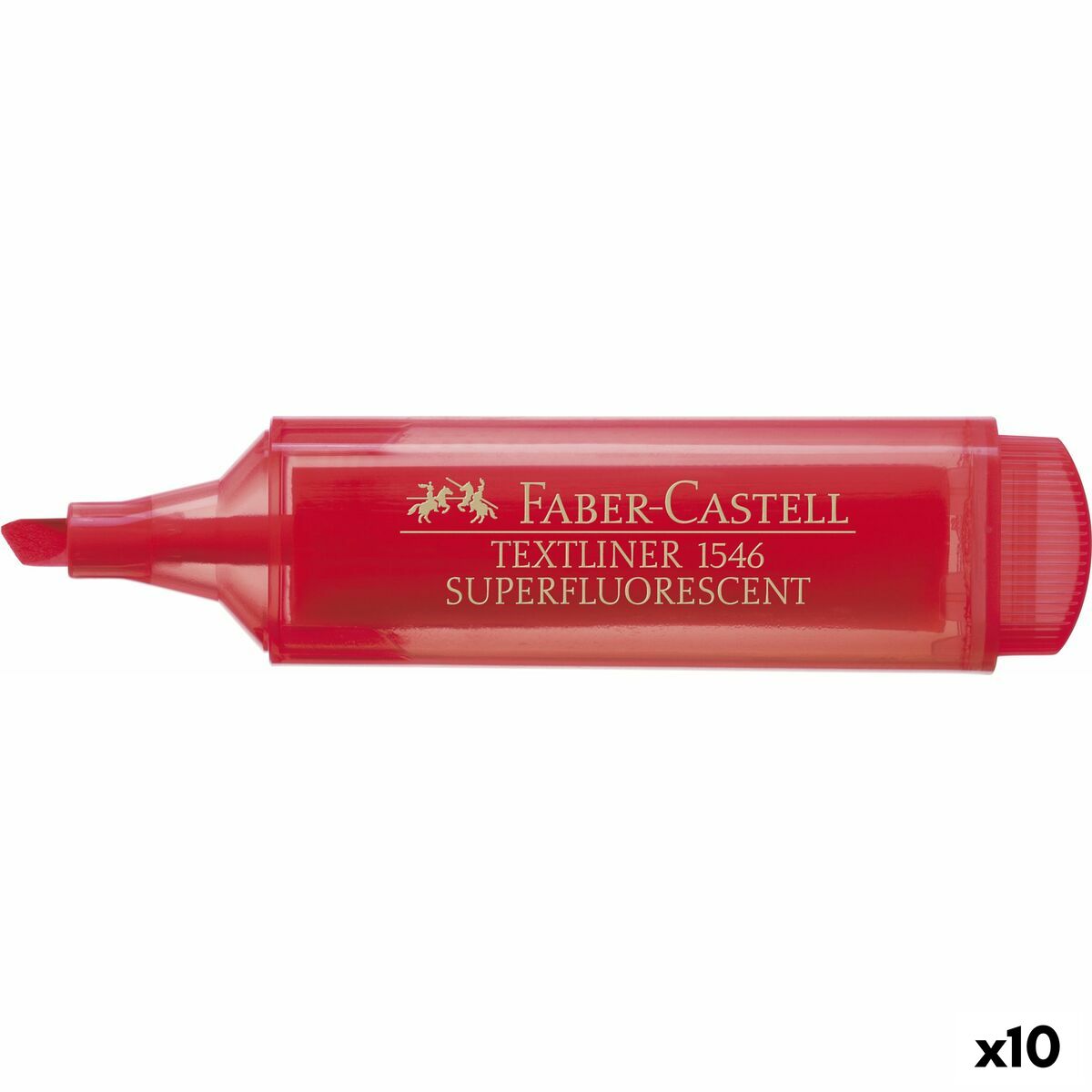 Överstrykningspenna Faber-Castell Textliner 46 Röd (10 antal)-Kontor och Kontorsmaterial, Kulspetspennor, pennor och skrivverktyg-Faber-Castell-peaceofhome.se