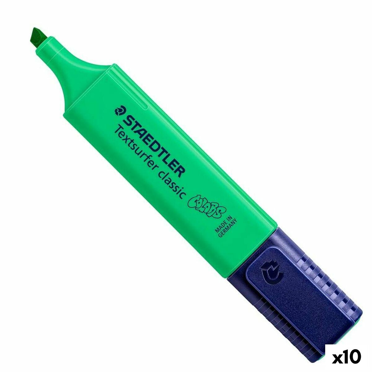 Överstrykningspenna Staedtler Textsurfer Classic Grön (10 antal)-Kontor och Kontorsmaterial, Kulspetspennor, pennor och skrivverktyg-Staedtler-peaceofhome.se