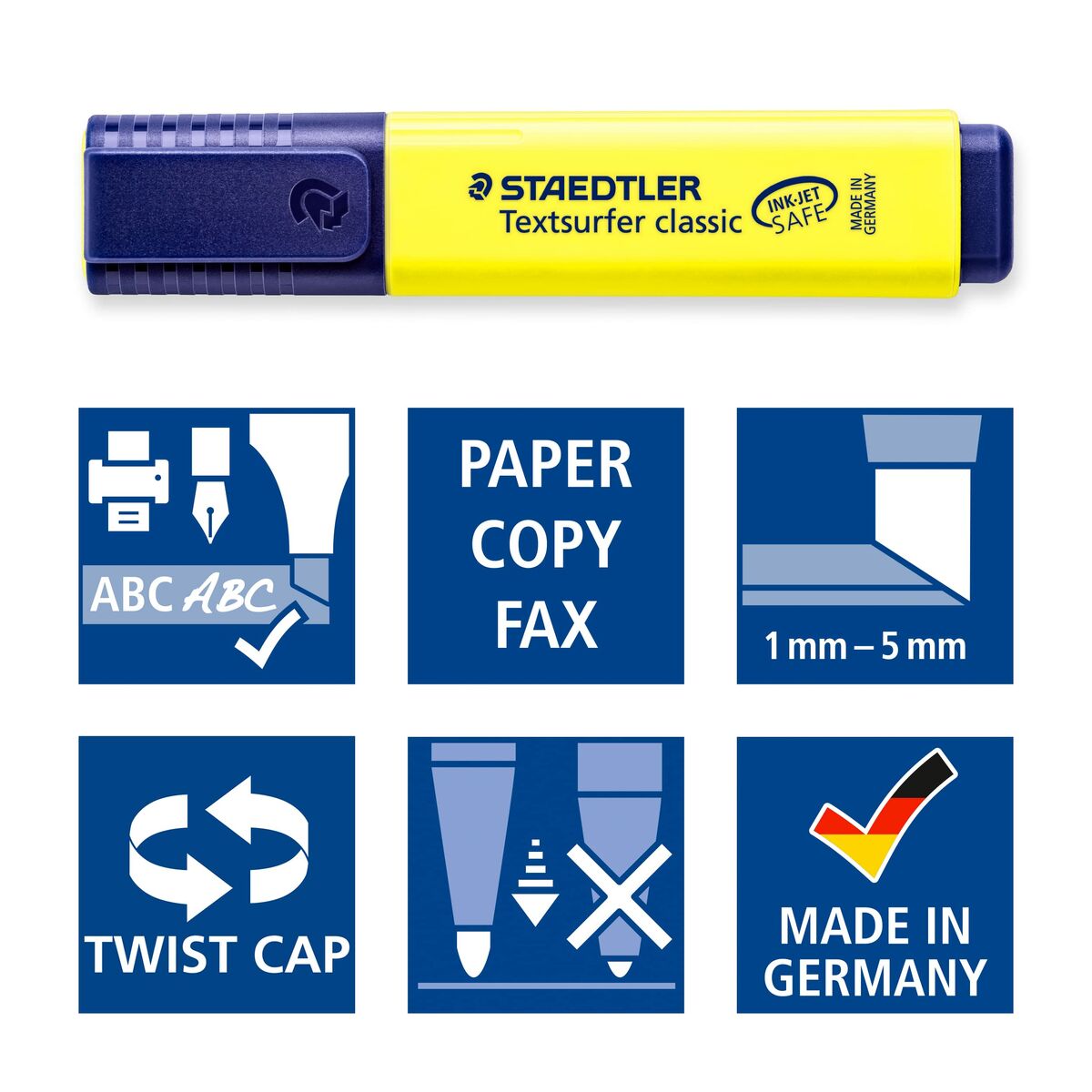 Överstrykningspenna Staedtler Textsurfer Classic Turkos (10 antal)-Kontor och Kontorsmaterial, Kulspetspennor, pennor och skrivverktyg-Staedtler-peaceofhome.se