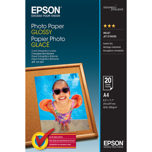 Pack med bläckpatroner och fotopapper Epson C13S042538 A4 20 Blad (1 antal)-Kontor och Kontorsmaterial, Pappersprodukter för kontoret-Epson-peaceofhome.se