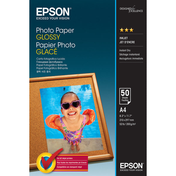 Pack med bläckpatroner och fotopapper Epson C13S042539 A5 A4 (50 antal) (1 antal)-Kontor och Kontorsmaterial, Pappersprodukter för kontoret-Epson-peaceofhome.se