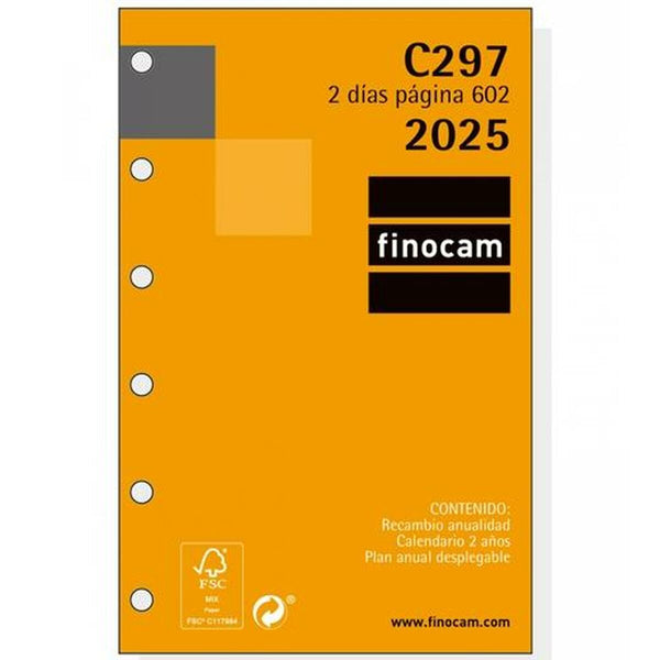 Påfyllning av agenda Finocam CLASSIC C297 602 2025 7,3 x 11,4 cm-Kontor och Kontorsmaterial, Kalendrar, dagböcker och personliga arrangörer-Finocam-peaceofhome.se