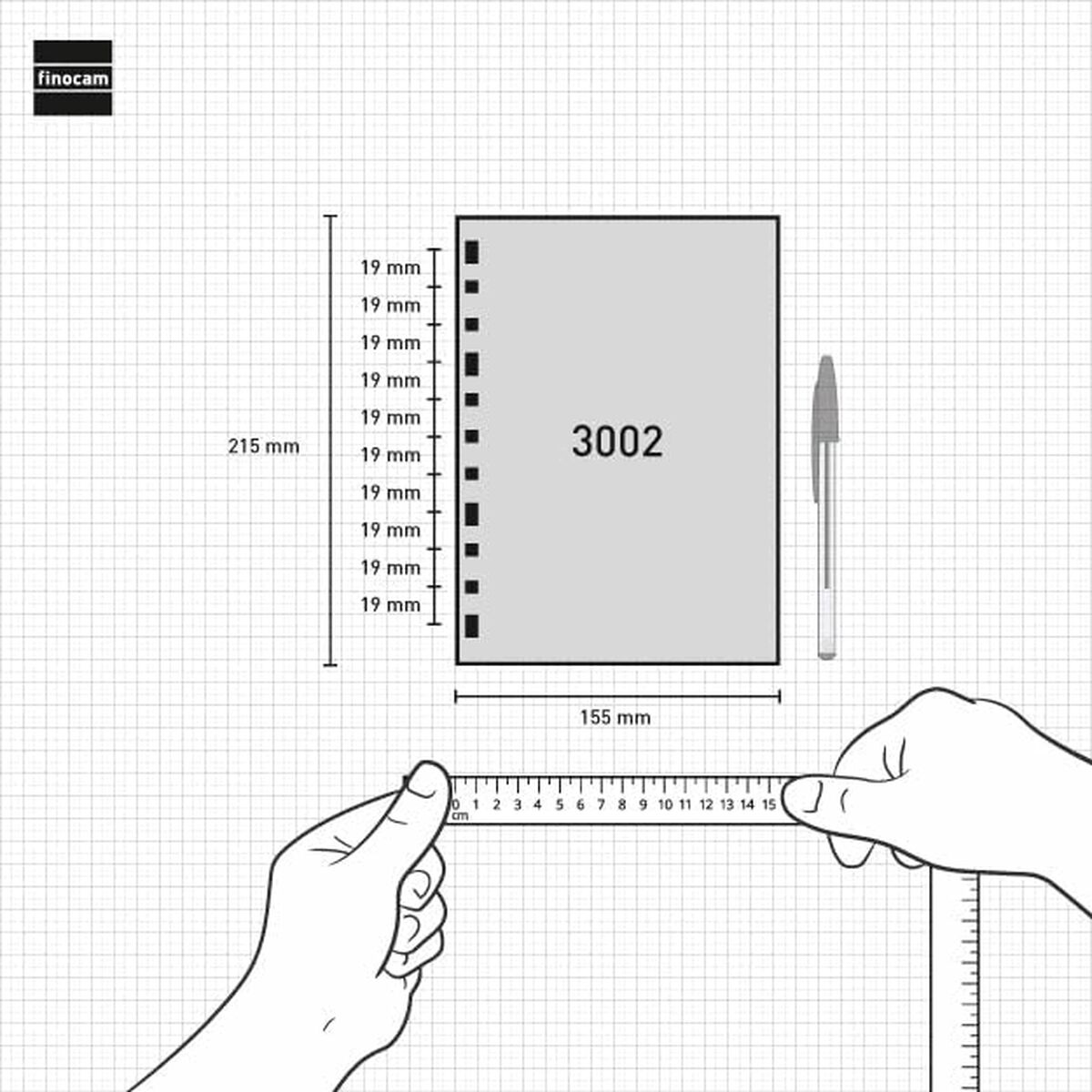 Påfyllning av agenda Finocam MULTIFIN 3002 2025 15,5 x 21,5 cm-Kontor och Kontorsmaterial, Kalendrar, dagböcker och personliga arrangörer-Finocam-peaceofhome.se