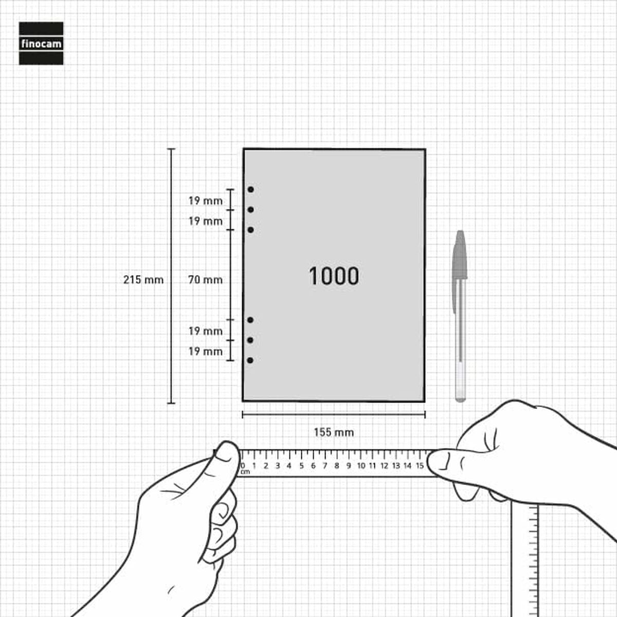 Påfyllning av agenda Finocam OPEN R1097 2026 15,5 x 21,5 cm-Kontor och Kontorsmaterial, Kalendrar, dagböcker och personliga arrangörer-Finocam-peaceofhome.se