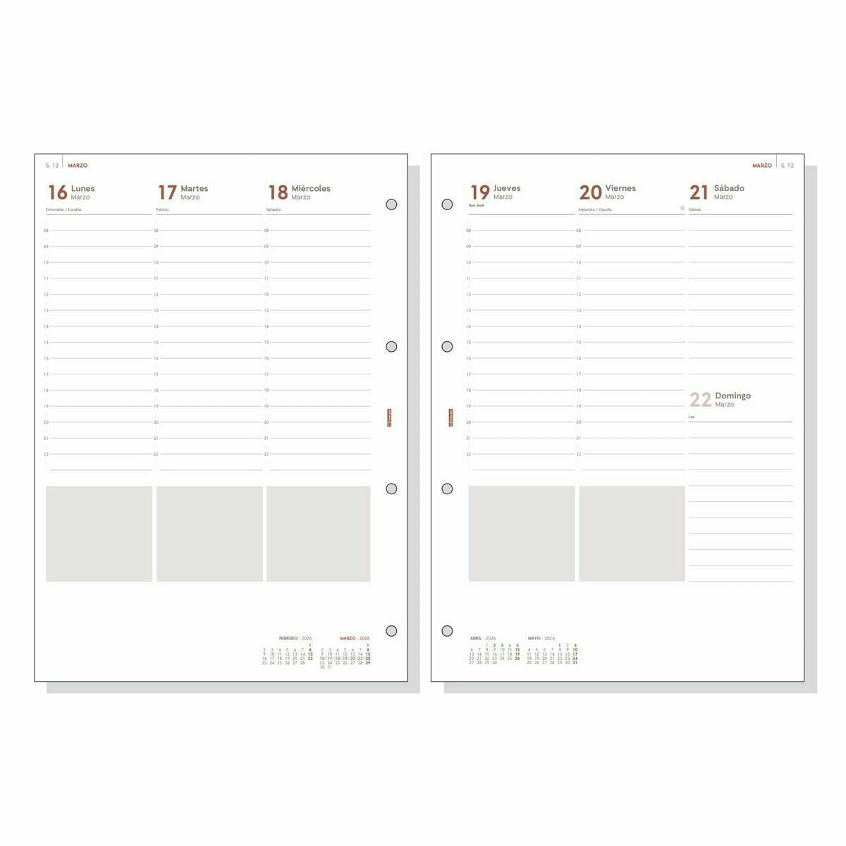 Påfyllning av agenda Finocam OPEN R4099 A4 2026 21 x 29,7 cm-Kontor och Kontorsmaterial, Kalendrar, dagböcker och personliga arrangörer-Finocam-peaceofhome.se