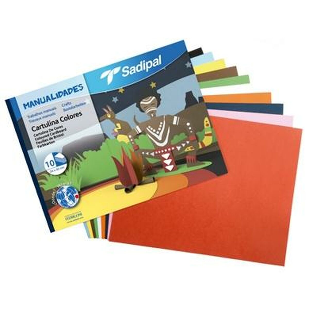 Papp Sadipal Multicolour 32 x 24 cm (10 antal)-Hem och matlagning, Sömnad och hantverk-Sadipal-peaceofhome.se