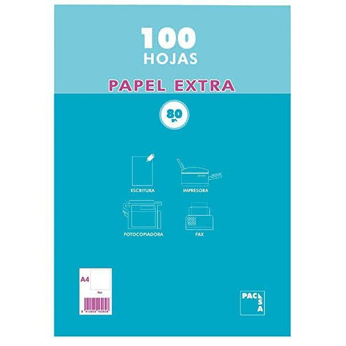 Papper Pacsa EXTRA Vit A4 100 Blad (25 antal)-Kontor och Kontorsmaterial, Skol- och utbildningsmaterial-Pacsa-peaceofhome.se