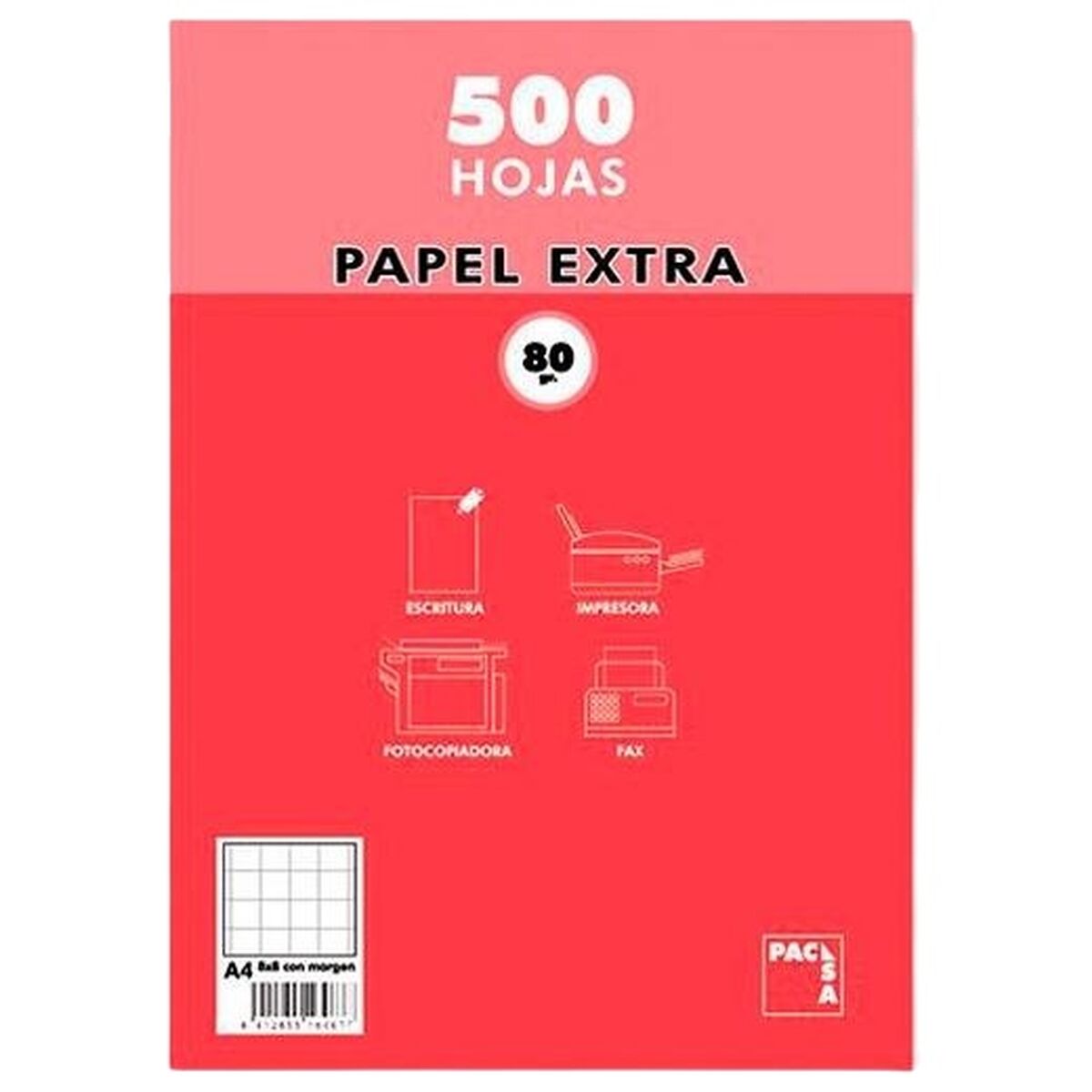 Papper Pacsa EXTRA Vit A4 500 Blad (5 antal)-Kontor och Kontorsmaterial, Skol- och utbildningsmaterial-Pacsa-peaceofhome.se