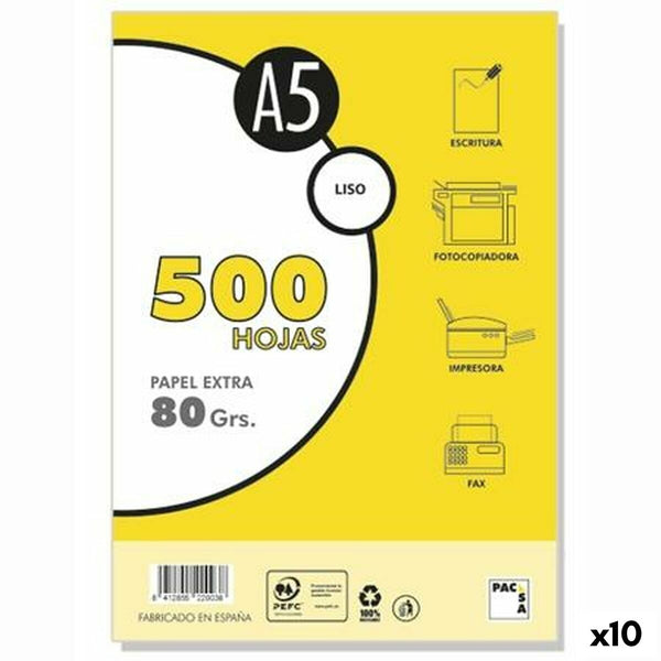Papper Pacsa EXTRA Vit A5 500 Blad (10 antal)-Kontor och Kontorsmaterial, Skol- och utbildningsmaterial-Pacsa-peaceofhome.se