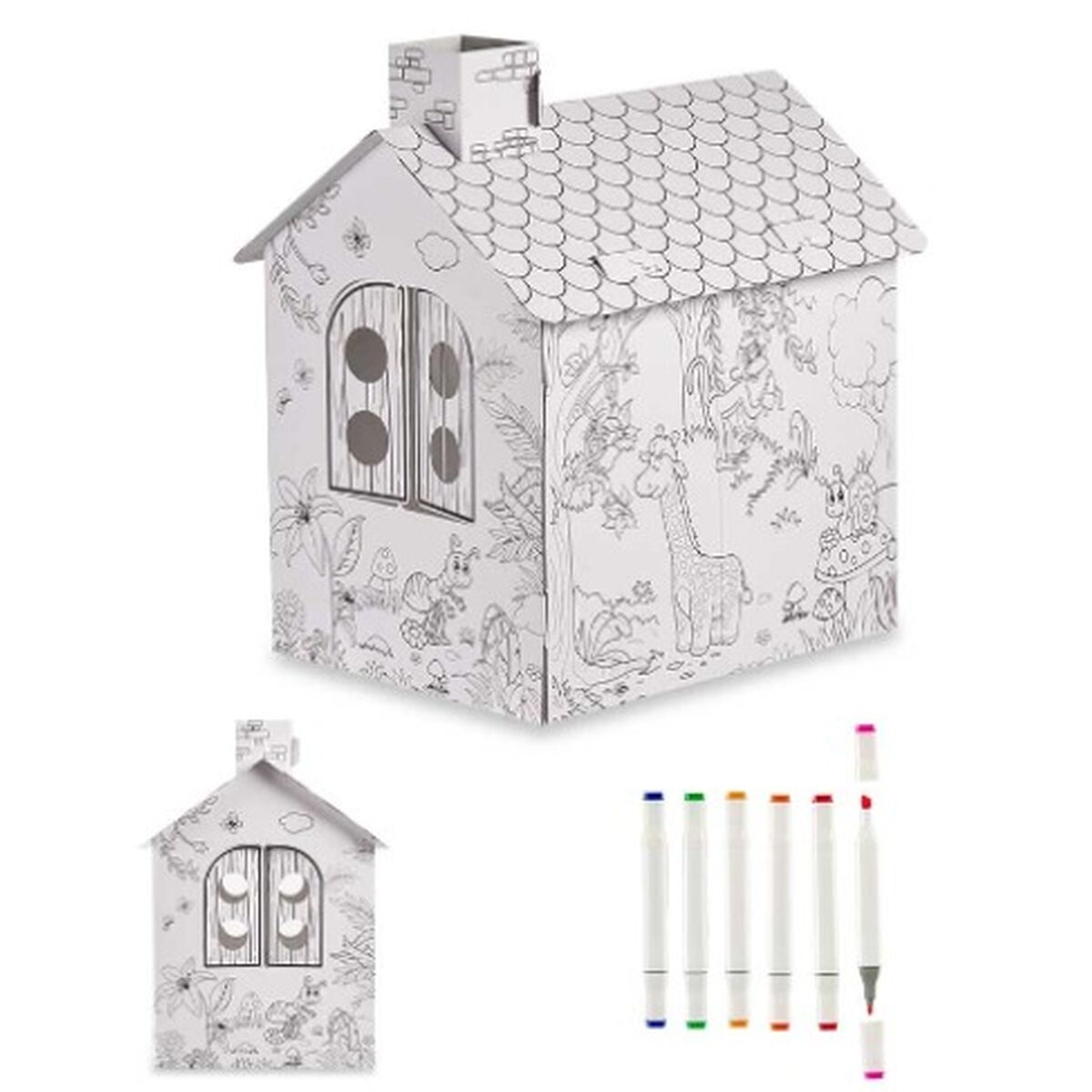 Pappershantverksspel Pincello CV20973 CV20973 Hus (4 antal)-Leksaker och spel, Kreativa aktiviteter-Pincello-peaceofhome.se