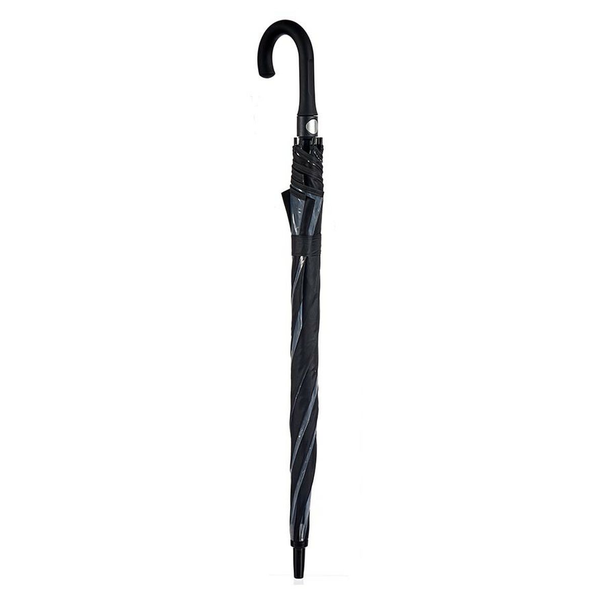 Paraply 40146POE-BL 40146POE-BL Svart Transparent 96 x 96 x 84,5 cm 14 x 4 x 84,5 cm 14 x 84,5 x 4 cm (24 antal)-Bagage, Paraplyer-BigBuy Home-peaceofhome.se
