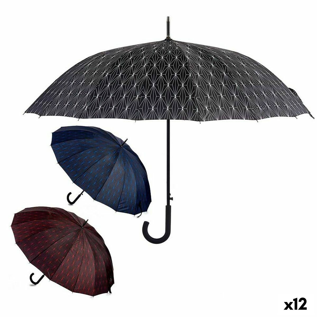 Paraply 65H8119 65H8119 106 x 106 x 93 cm 12 x 5 x 93 cm (12 antal)-Bagage, Paraplyer-BigBuy Home-peaceofhome.se