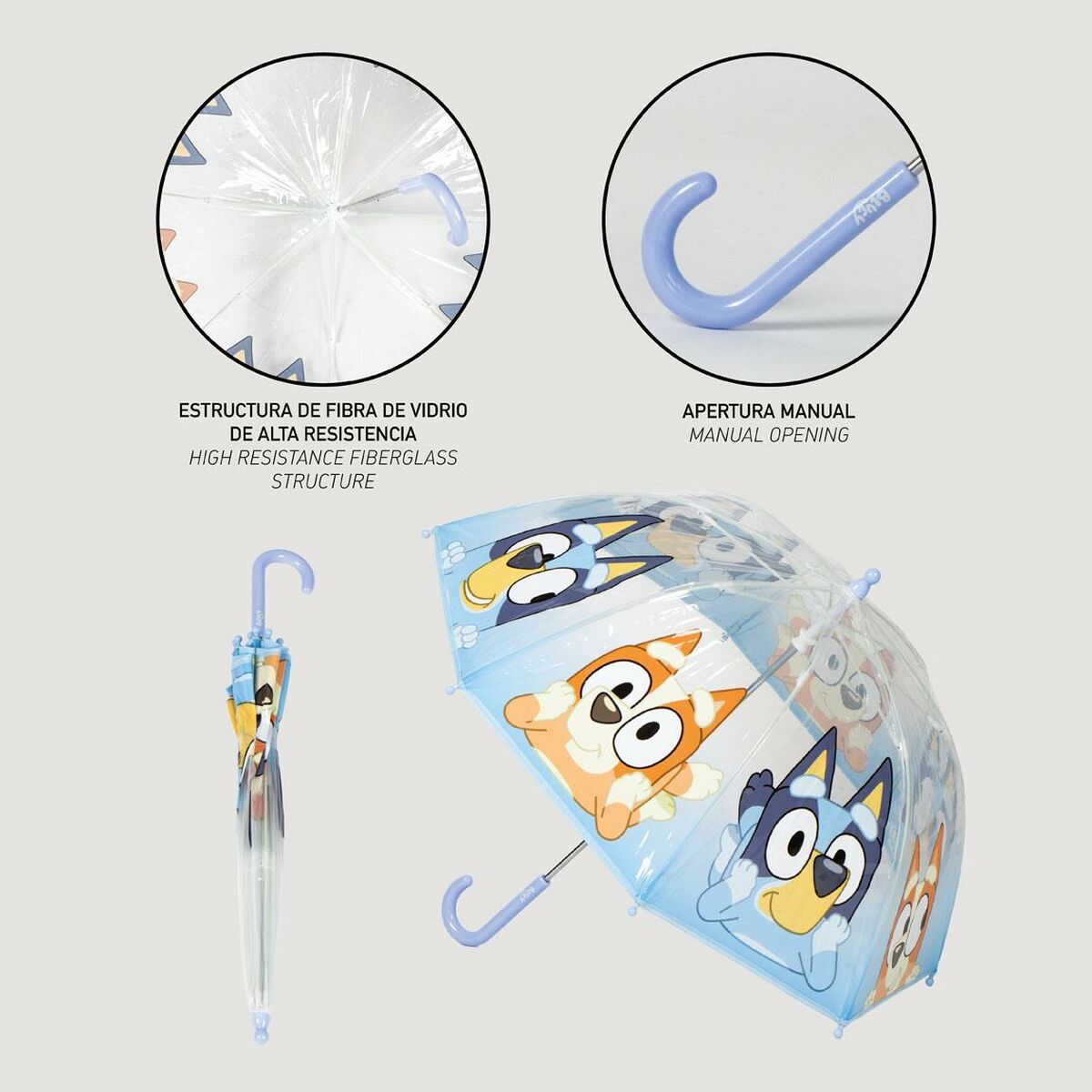 Paraply Bluey Blå Ø 71 cm-Bagage, Paraplyer-Bluey-peaceofhome.se