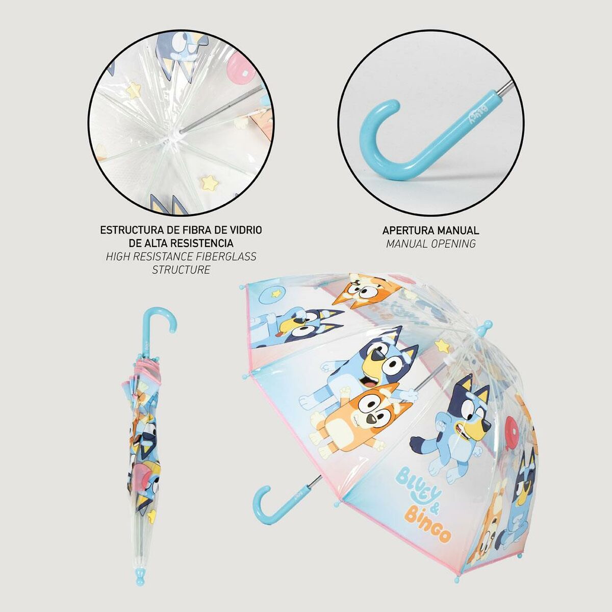Paraply Bluey Blå Ø 71 cm-Bagage, Paraplyer-Bluey-peaceofhome.se