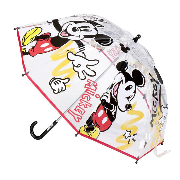 Paraply Mickey Mouse Transparent Ø 71 cm Röd-Bagage, Paraplyer-Mickey Mouse-peaceofhome.se