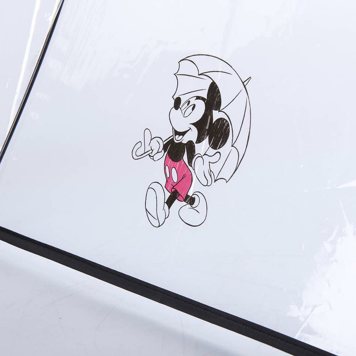 Paraply Mickey Mouse Transparent Svart PoE-Bagage, Paraplyer-Mickey Mouse-peaceofhome.se
