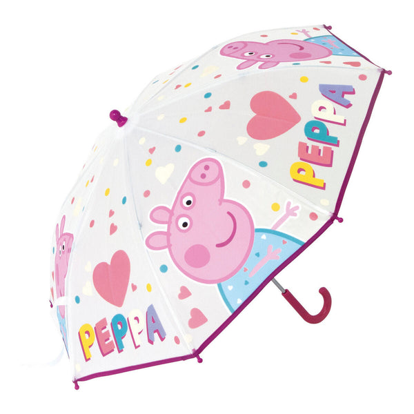Paraply Peppa Pig Having fun Rosa (Ø 80 cm)-Bagage, Paraplyer-Peppa Pig-peaceofhome.se