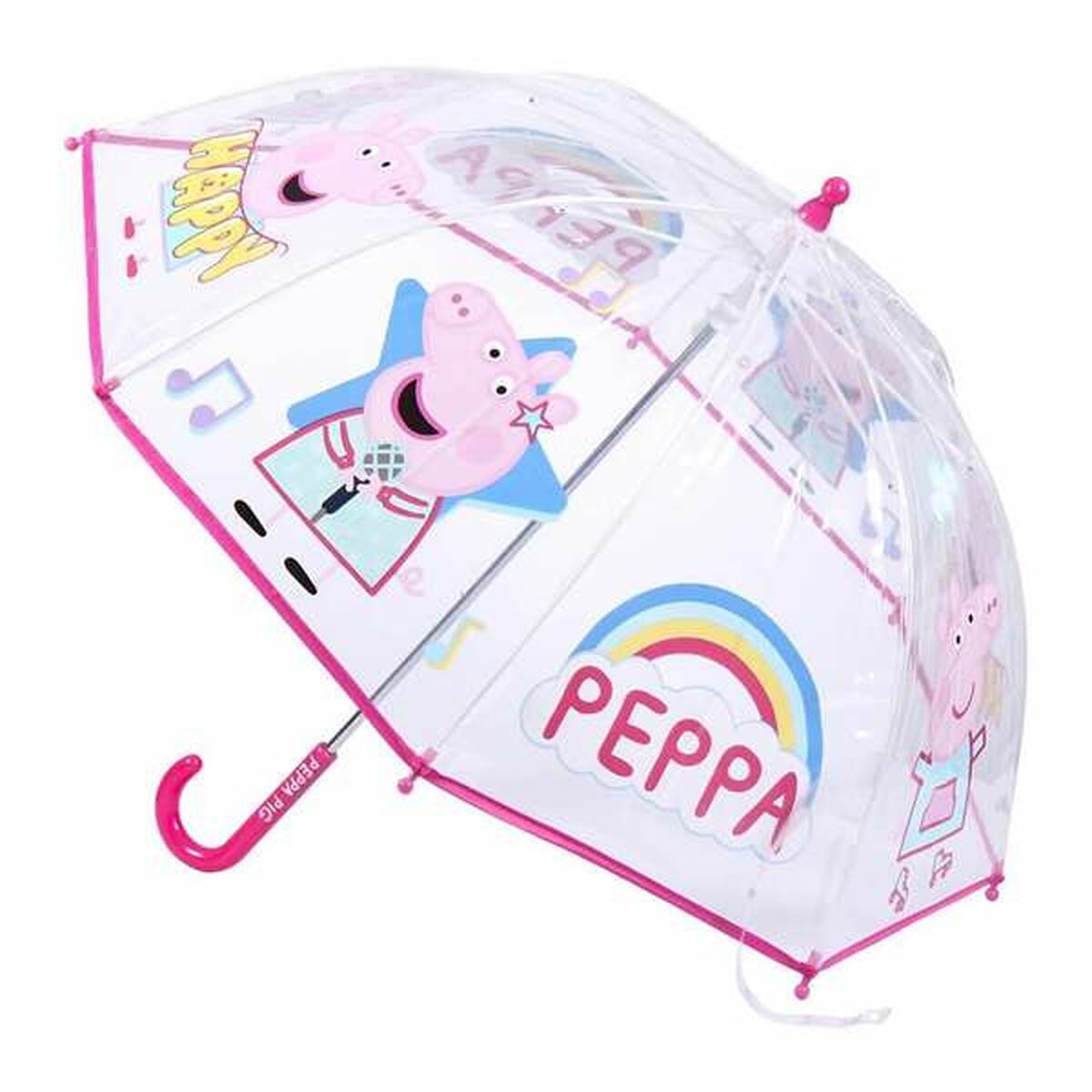 Paraply Peppa Pig Rosa 100 % POE-Bagage, Paraplyer-Peppa Pig-peaceofhome.se