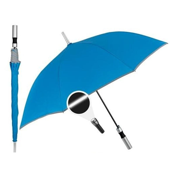 Paraply Perletti 23" Med list Reflekterande Blå Polyester 103 cm-Bagage, Paraplyer-Perletti-peaceofhome.se