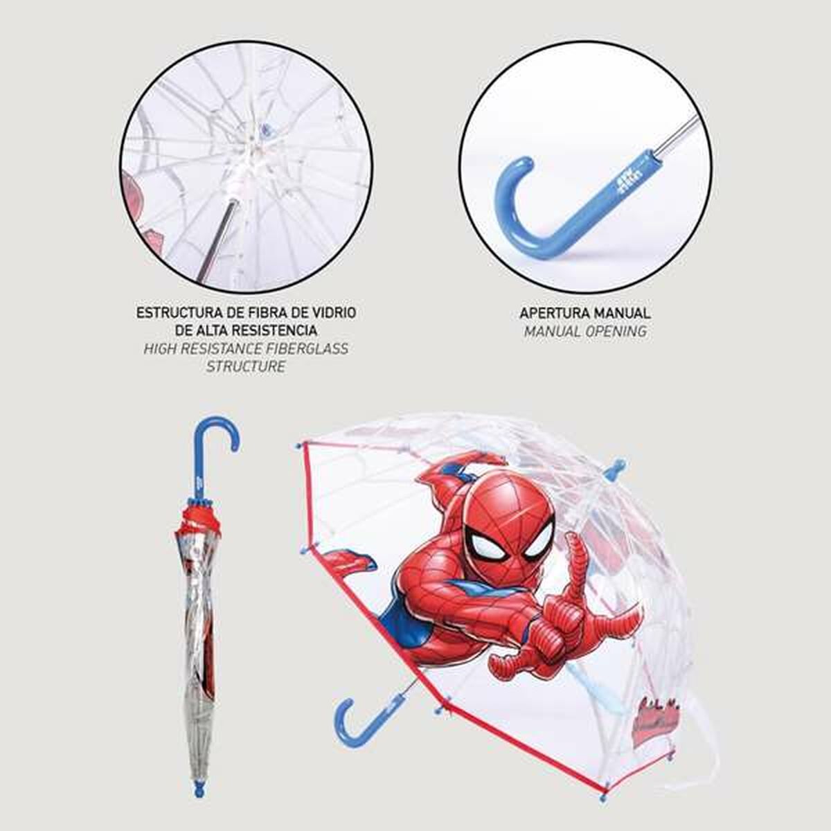 Paraply Spider-Man Röd 45 cm-Bagage, Paraplyer-Spider-Man-peaceofhome.se
