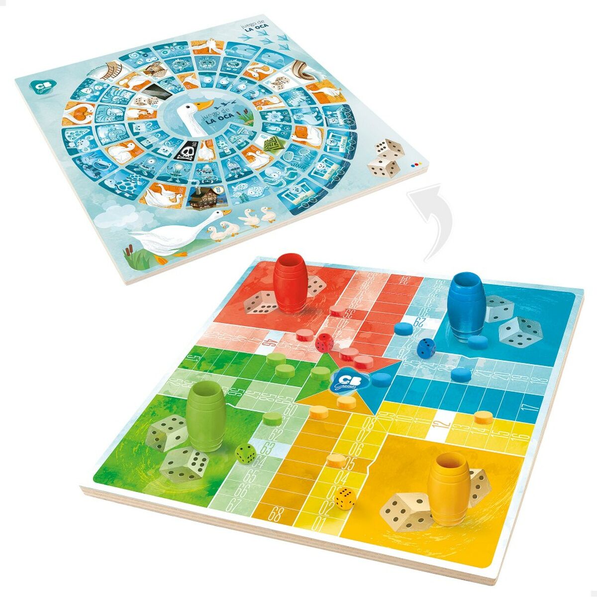 Parchís och Oca Board Colorbaby 25 x 1 x 25 cm (25 Delar) (6 antal)-Leksaker och spel, Spel och tillbehör-Colorbaby-peaceofhome.se