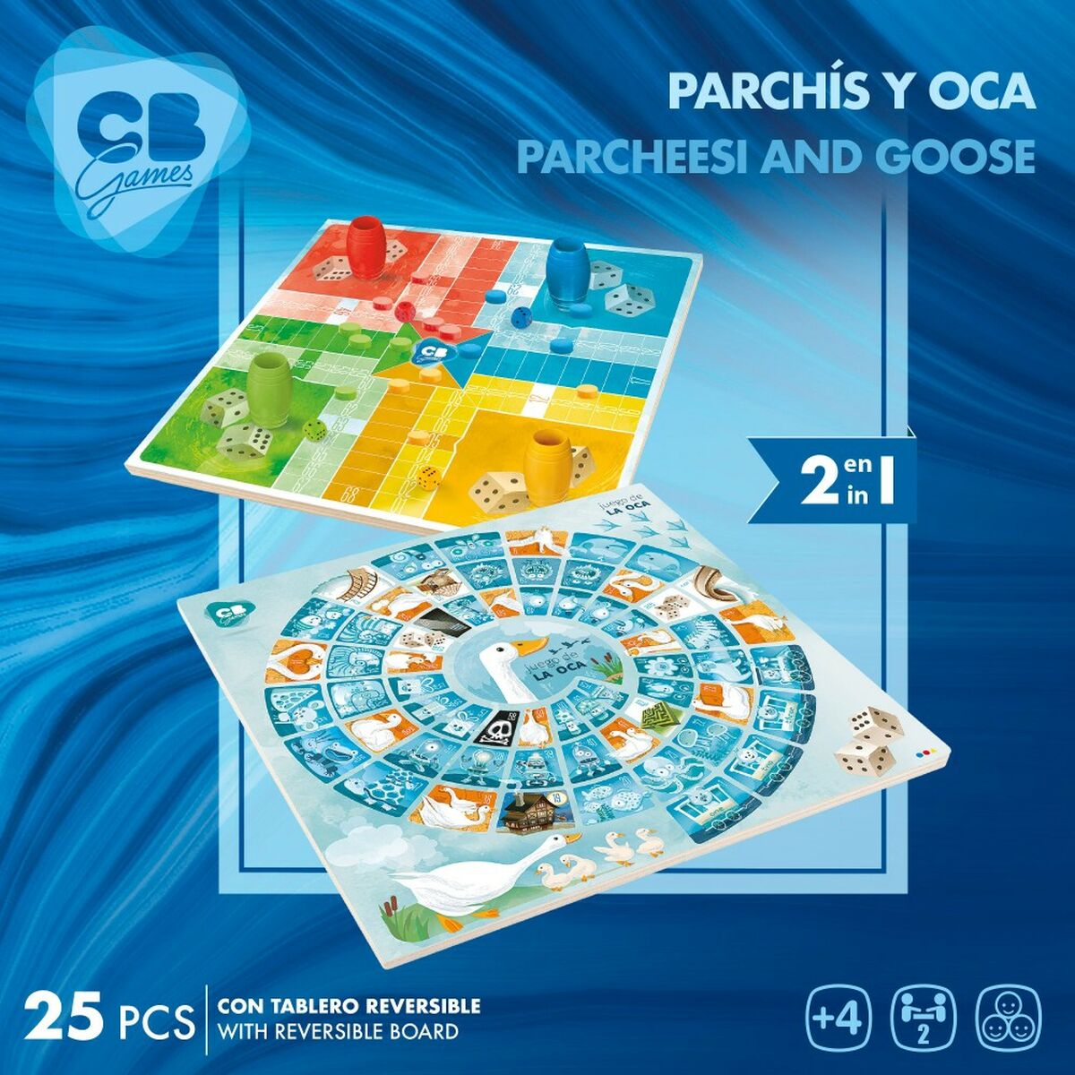 Parchís och Oca Board Colorbaby 25 x 1 x 25 cm (25 Delar) (6 antal)-Leksaker och spel, Spel och tillbehör-Colorbaby-peaceofhome.se