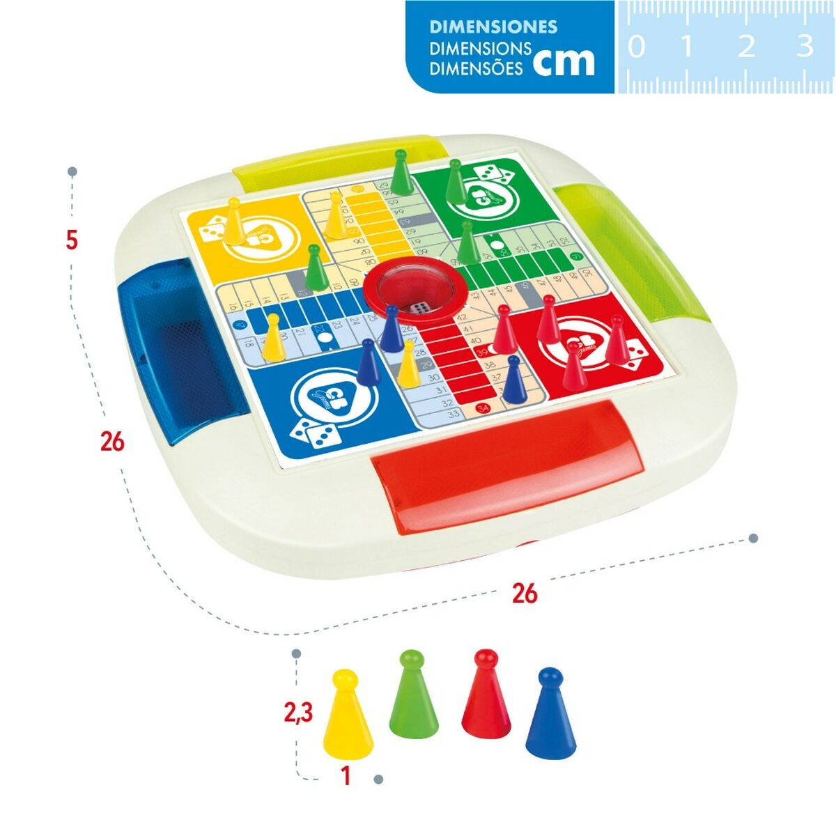 Parchís och Oca Board Colorbaby 26 x 5 x 26 cm (6 antal)-Leksaker och spel, Spel och tillbehör-Colorbaby-peaceofhome.se