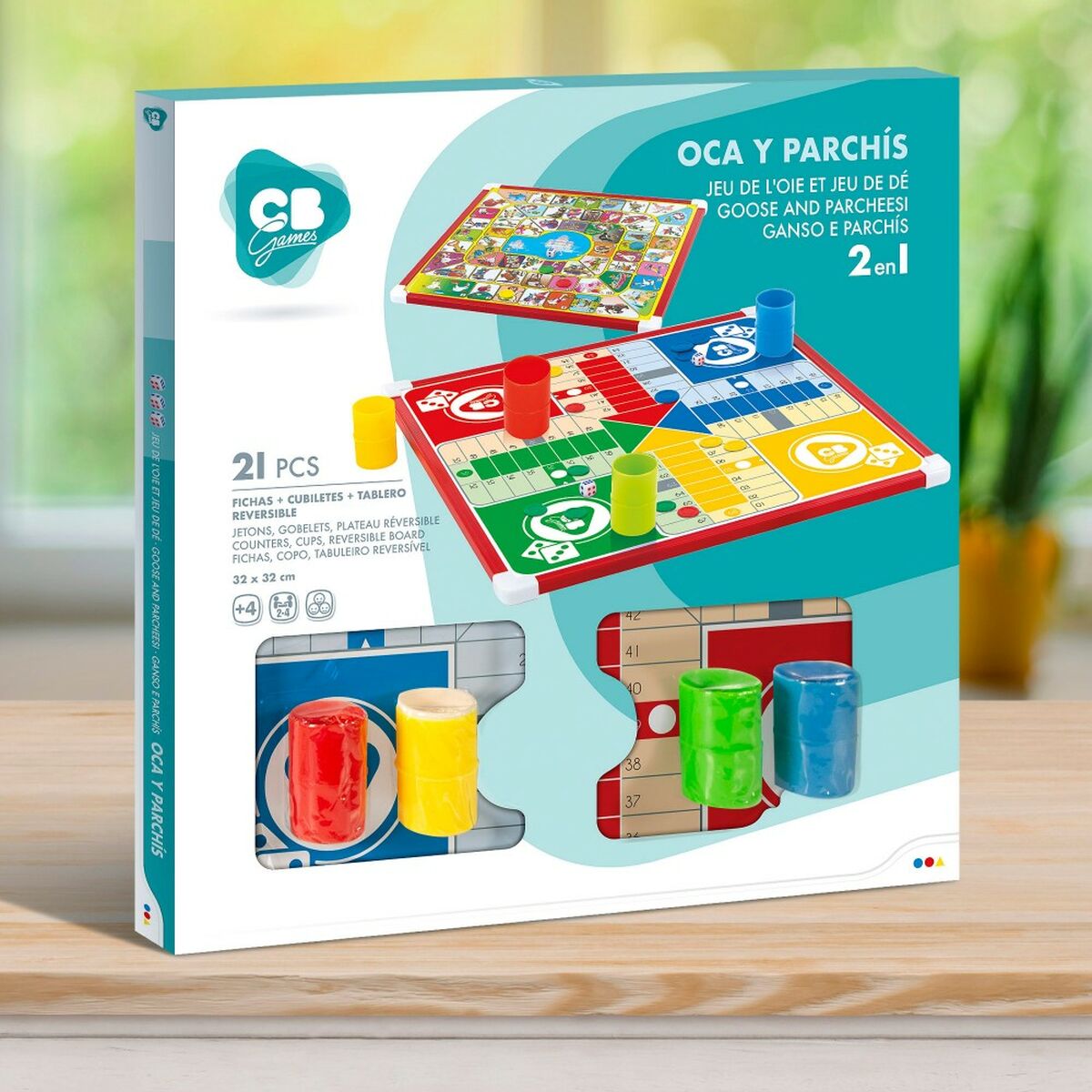 Parchís och Oca Board Colorbaby 32 x 32 x 1 cm (25 Delar) (6 antal)-Leksaker och spel, Spel och tillbehör-Colorbaby-peaceofhome.se