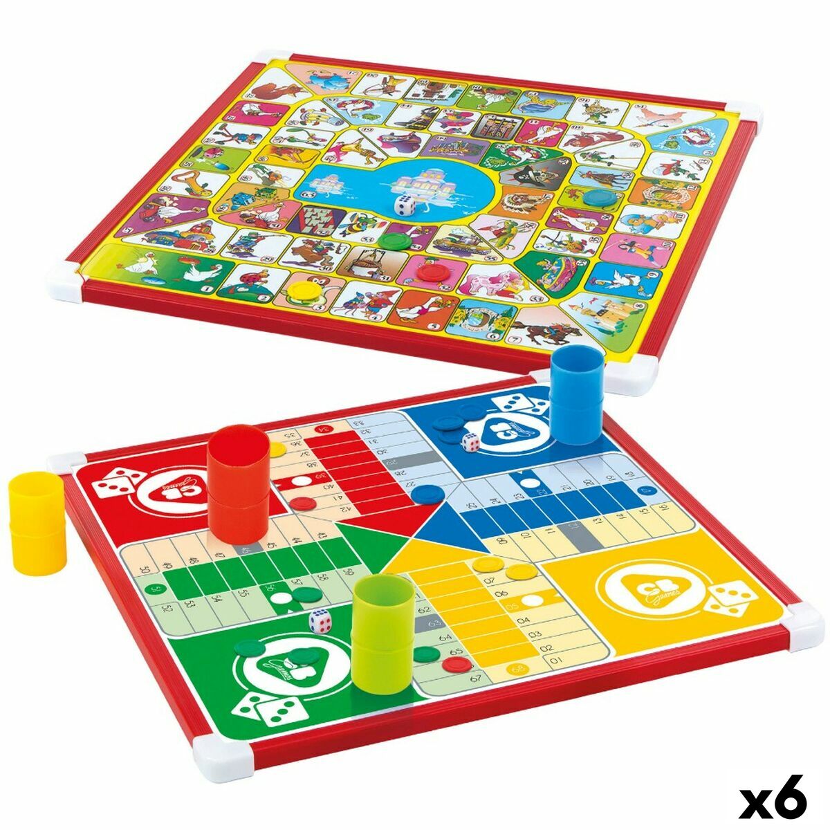 Parchís och Oca Board Colorbaby 32 x 32 x 1 cm (25 Delar) (6 antal)-Leksaker och spel, Spel och tillbehör-Colorbaby-peaceofhome.se