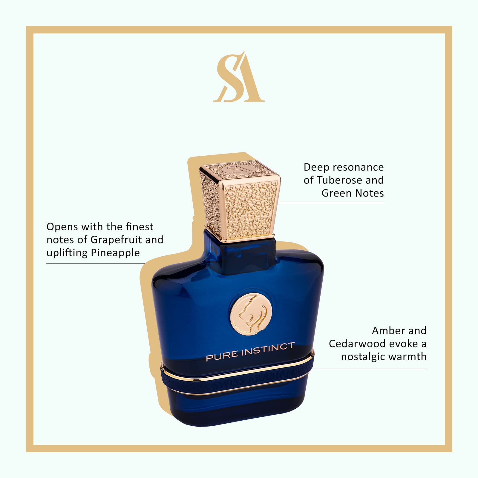 Parfym Herrar Swiss Arabian PURE INSTINCT EDP 100 ml-Skönhet, Parfymer och dofter-Swiss Arabian-peaceofhome.se