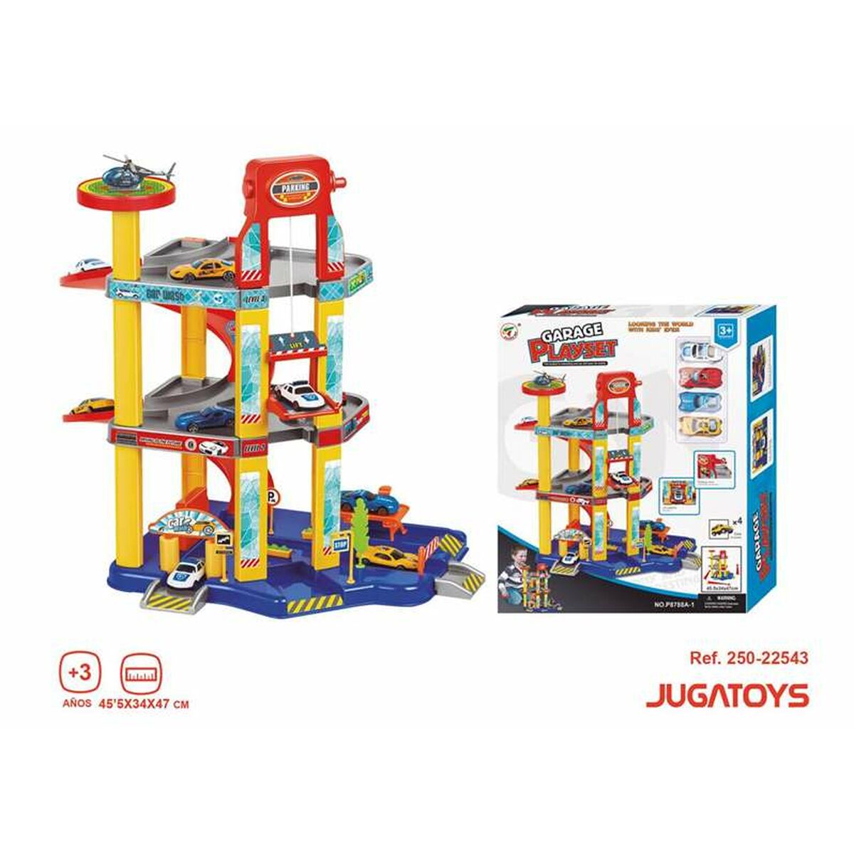 Parkeringsgarage med fordon 34 x 47 cm-Leksaker och spel, Fordon-BigBuy Fun-peaceofhome.se