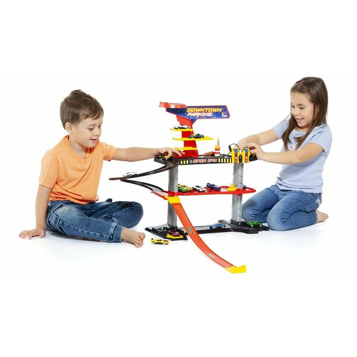 Parkeringsgarage med fordon Moltó-Leksaker och spel, Fordon-Moltó-peaceofhome.se