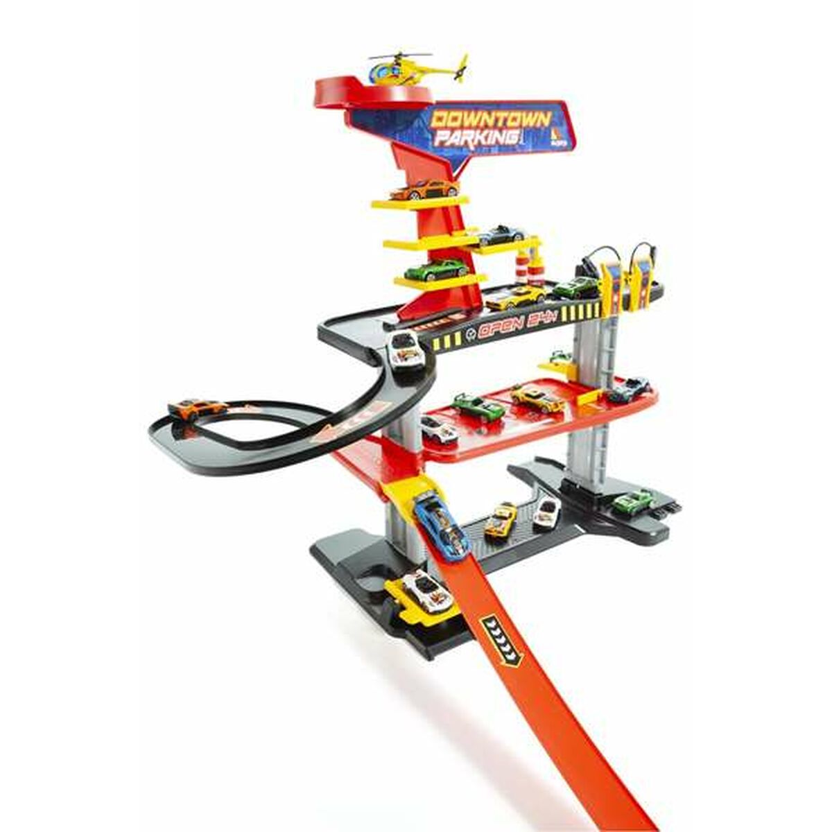 Parkeringsgarage med fordon Moltó-Leksaker och spel, Fordon-Moltó-peaceofhome.se