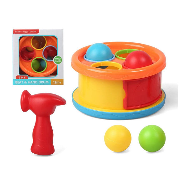 Pedagogiskt spel för små barn Beat & Hand Drum Plast (20 x 18,5 cm)-Leksaker och spel, Spel och tillbehör-BigBuy Fun-peaceofhome.se