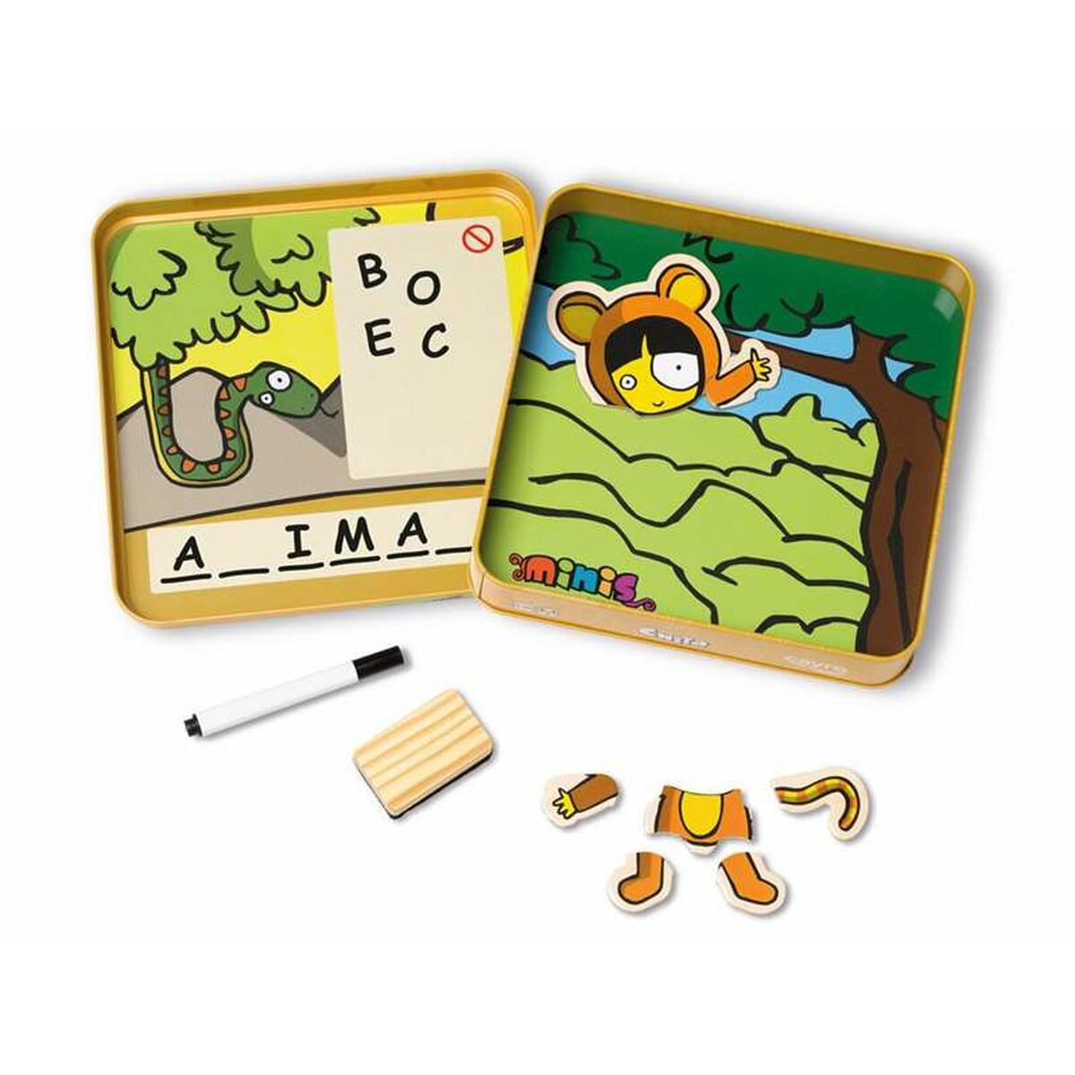 Pedagogiskt spel för små barn Cayro Chita 19 x 19 x 3,5 cm 8 Delar-Leksaker och spel, Spel och tillbehör-Cayro-peaceofhome.se