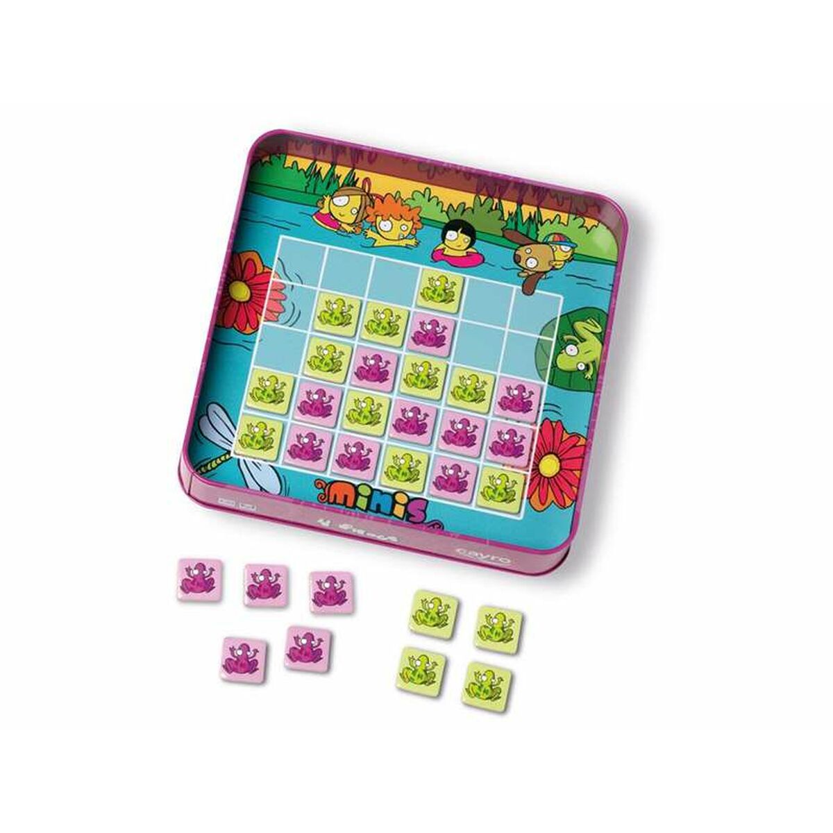 Pedagogiskt spel för små barn Cayro Frogs 19 x 19 x 3,5 cm 8 Delar-Leksaker och spel, Spel och tillbehör-Cayro-peaceofhome.se