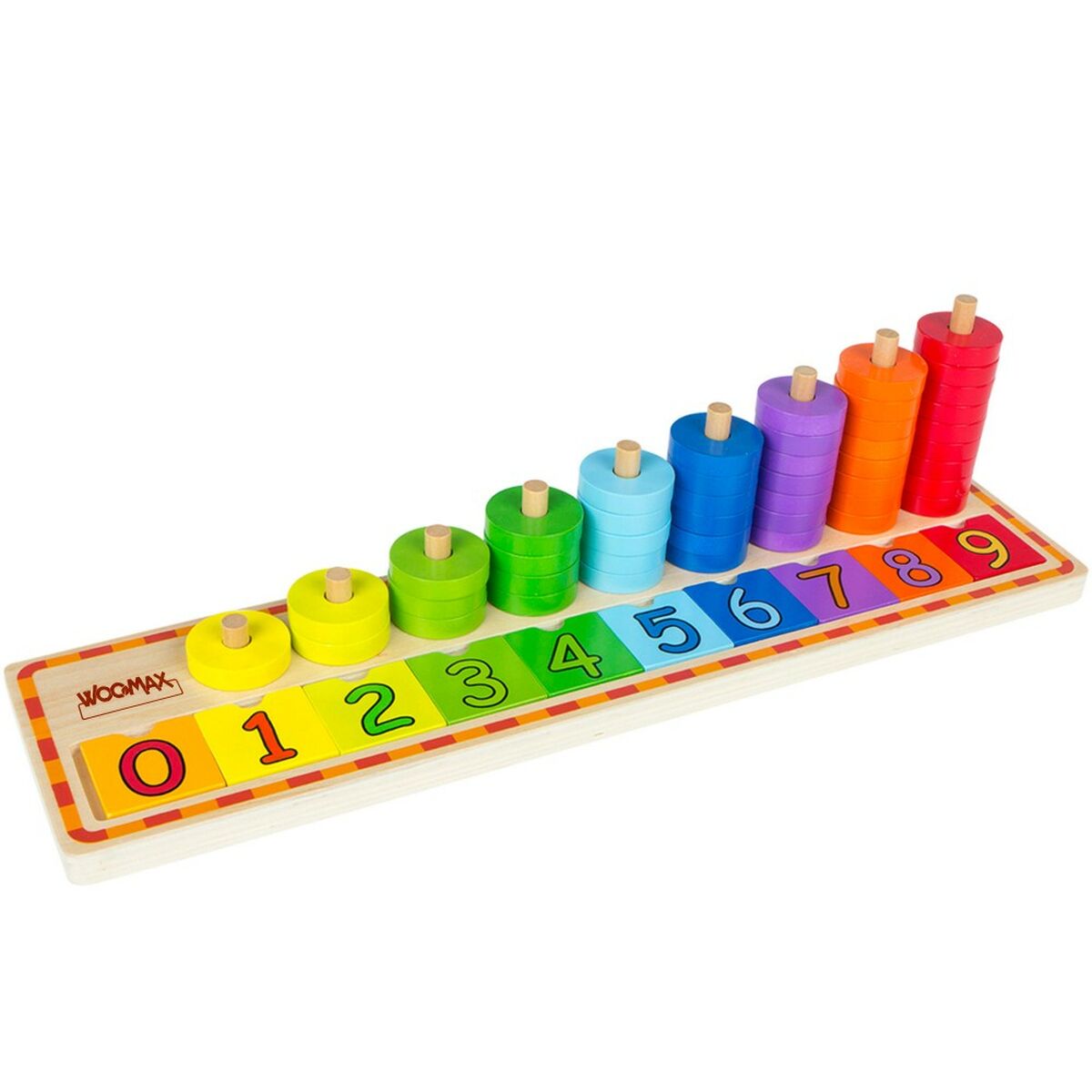 Pedagogiskt spel för små barn Woomax Siffror 56 Delar 4 antal 43 x 11 x 11 cm-Bebis, Leksaker för småbarn-Woomax-peaceofhome.se