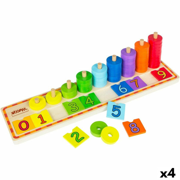 Pedagogiskt spel för små barn Woomax Siffror 56 Delar 4 antal 43 x 11 x 11 cm